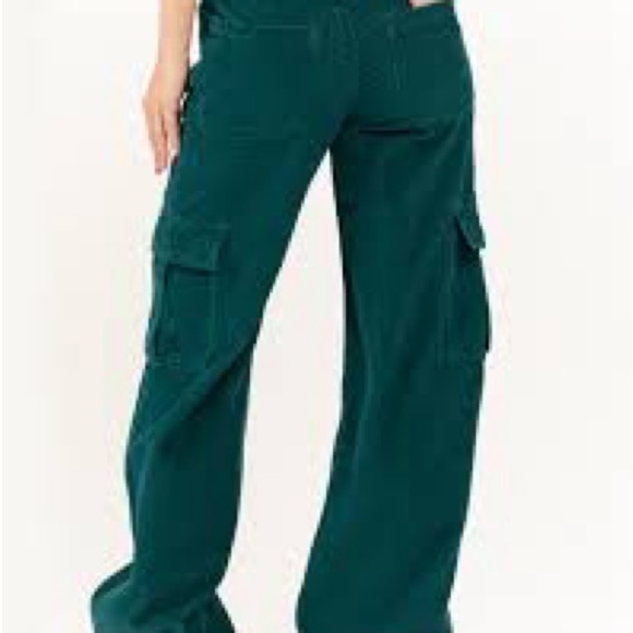 RSQ Wide Leg Cargo Pants in Teal - Picture 1 of 5